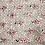 Classic Pink Floral Handloom Fabric