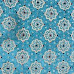 Royal Azure Motif Handloom Fabric
